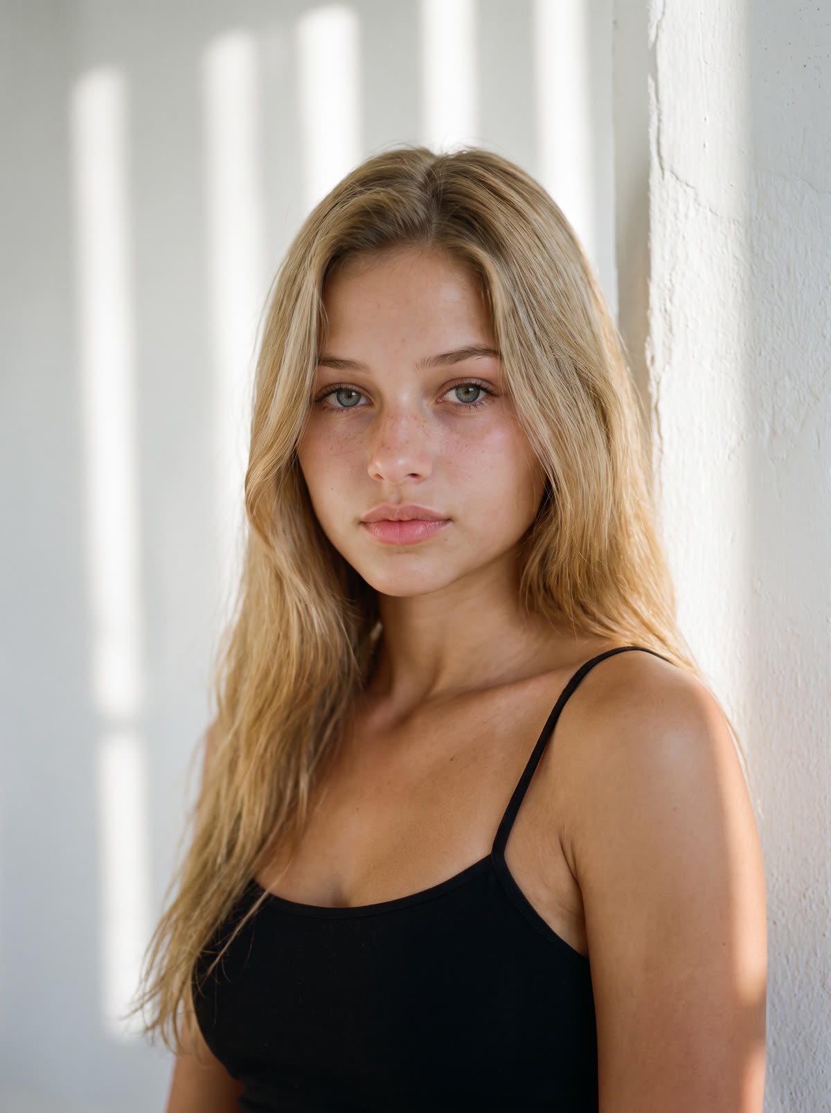 Amy, portrait facing the camera in soft window light